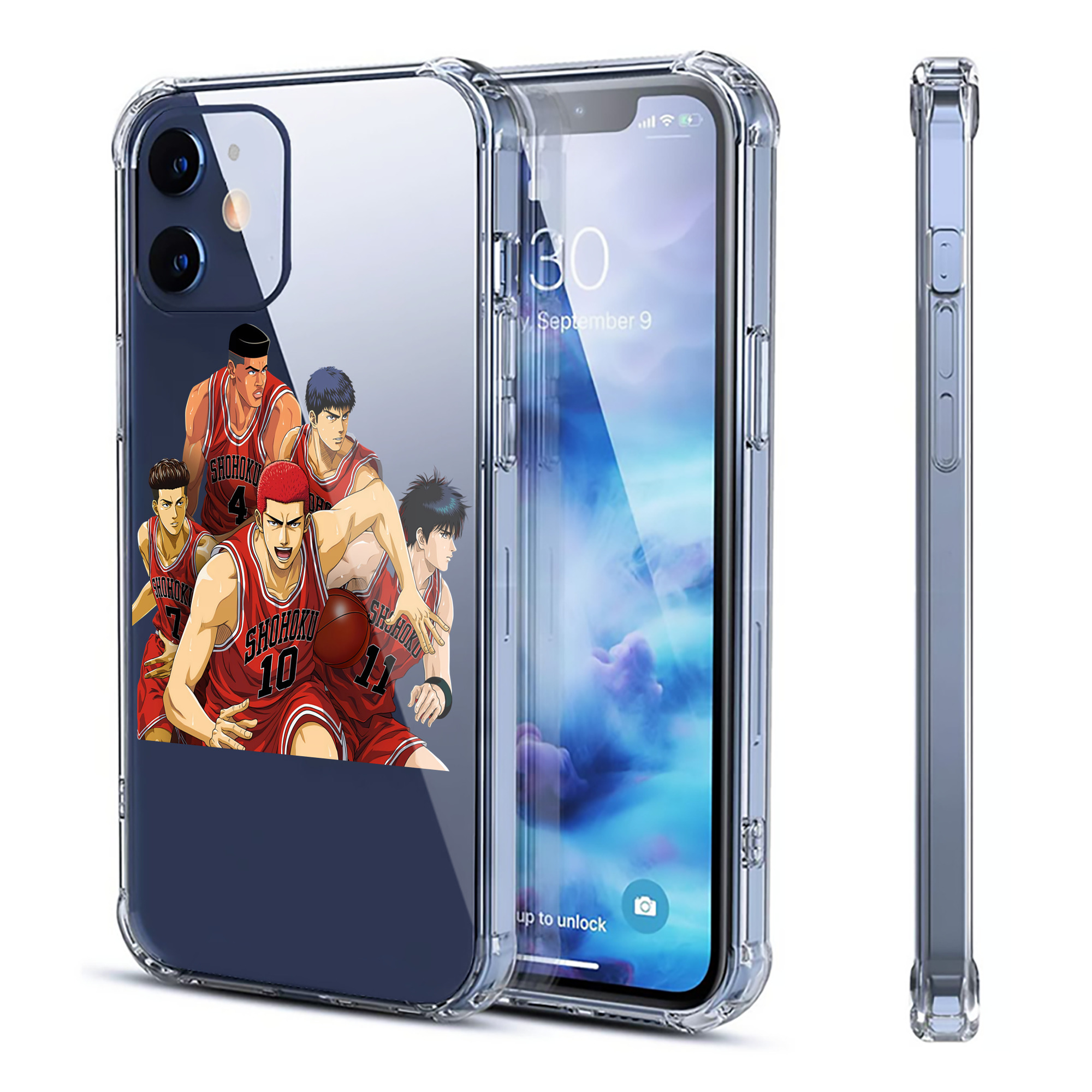 （画像用） SLAM DUNK／スラムダンク 【iPhone 12シリーズ対応】透明スマホケース（クリアソフトケース）